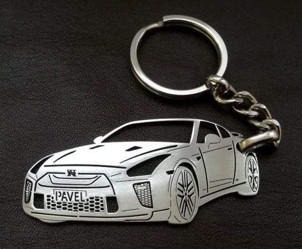Nissan GTR 2018 keychain stainless steel key chain personalized gift for friend